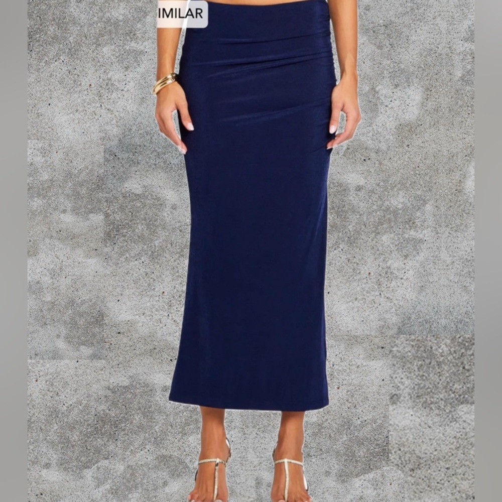 $100 Off!!SEROYA Navy Alma Skirt - skirt NWT